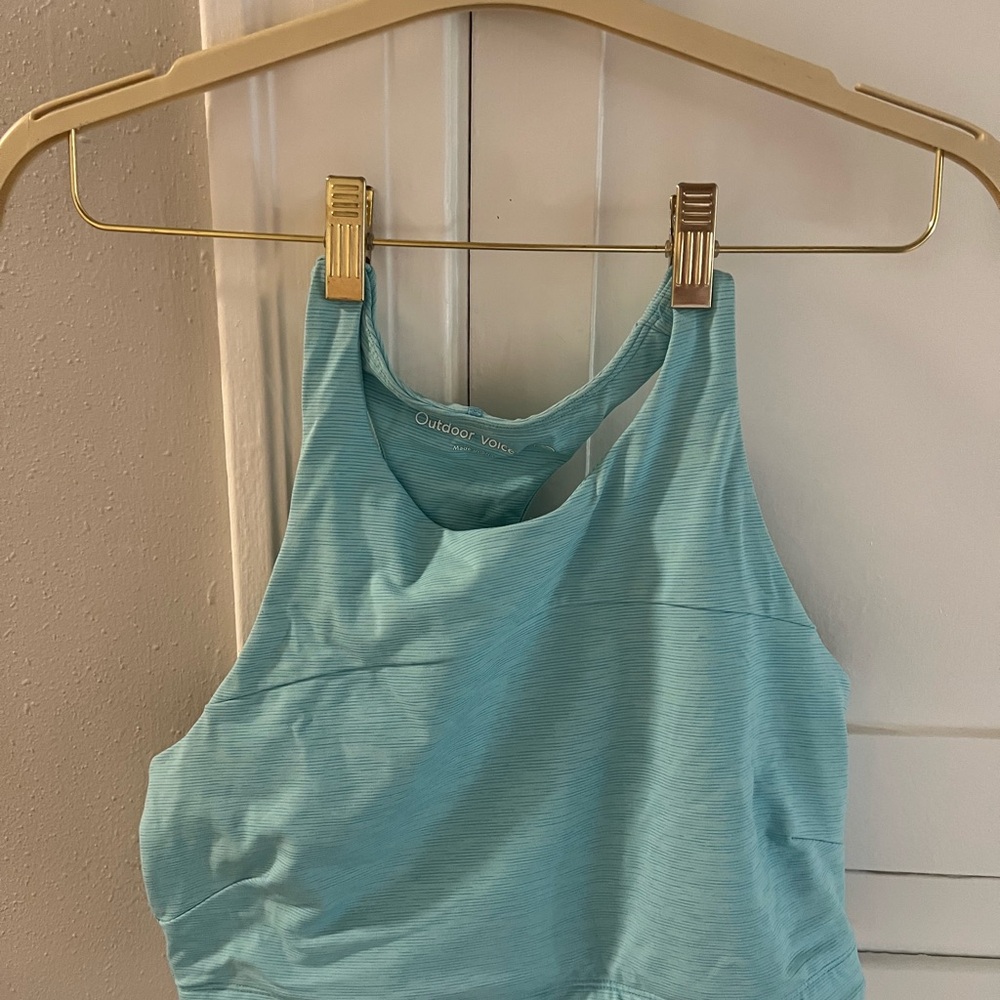 Outdoor Voices Light Blue crop bra